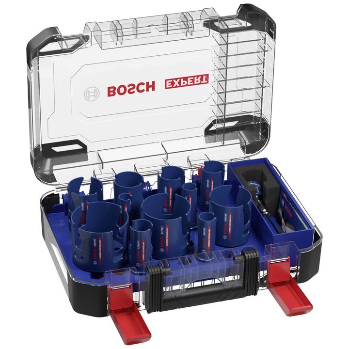 Комплект 11 боркорони Bosch Expert Construction Material, Адаптер Power Change, 20 мм - 76 мм