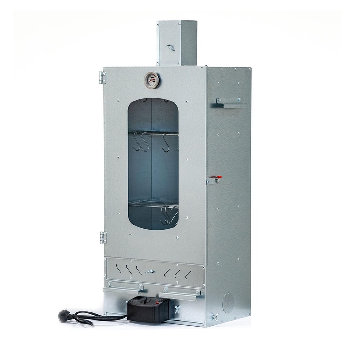 Уред за опушване на месо ITA H&G, 80х40х30см, Комбиниран със стъкло, Поцинкован