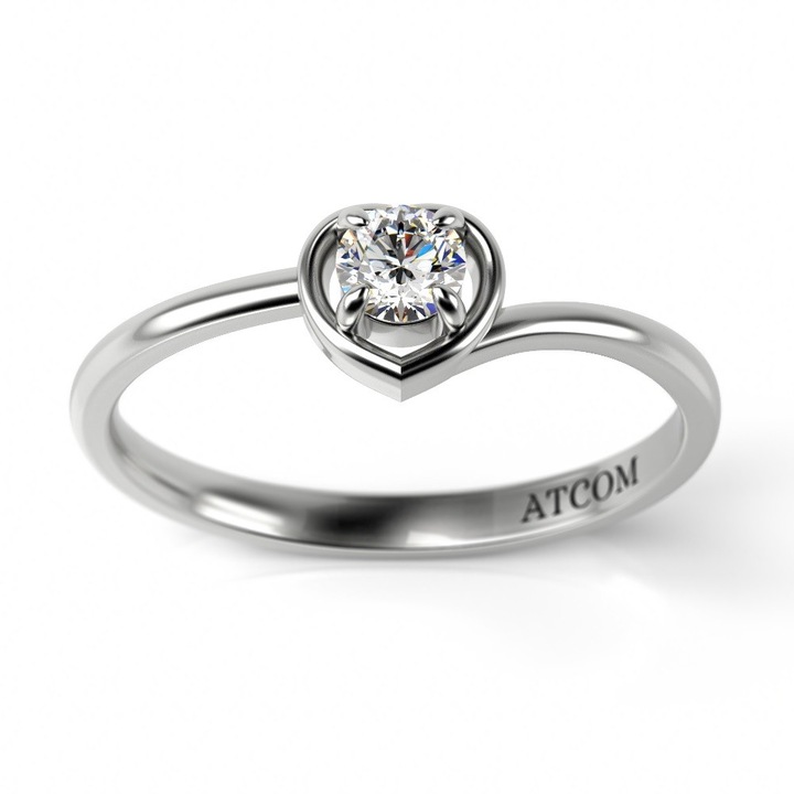 Годежен пръстен от бяло злато модел Gilbert