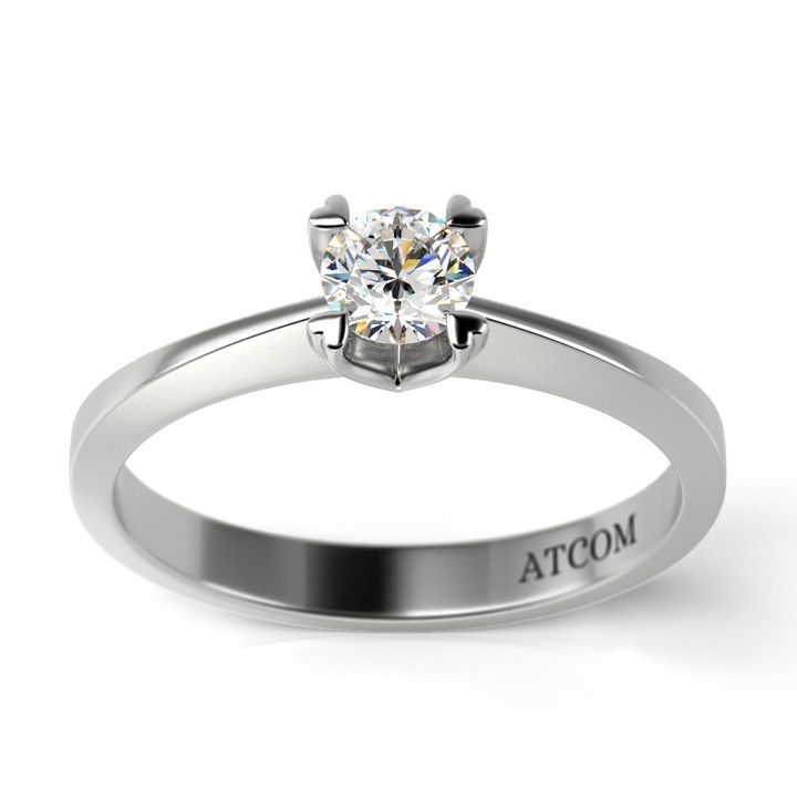 Пръстен, Damian, Годежен модел, От бяло злато