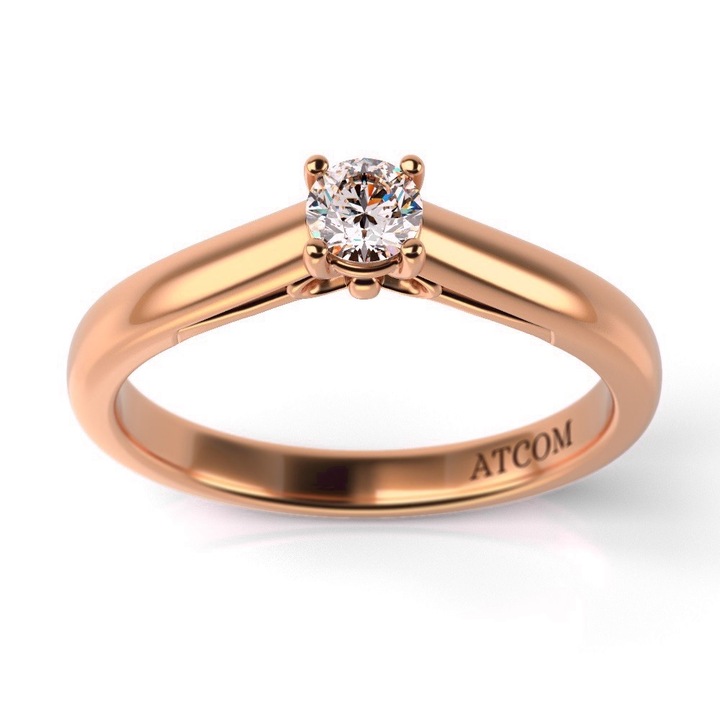 Годежен пръстен модел Beckham от розово злато