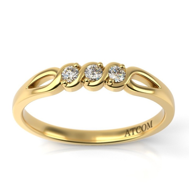 Годежен пръстен от жълто злато модел Alberto