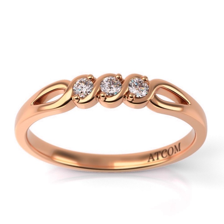 Годежен пръстен Alberto, Розово злато