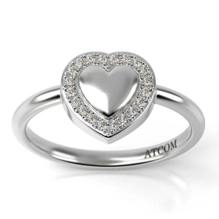 Годежен пръстен от бяло злато, модел Ayracia