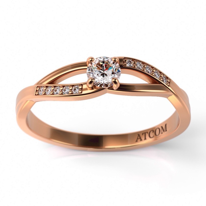 Годежен пръстен от розово злато модел Robert