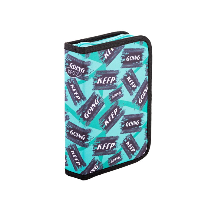 Penar Neechipat Daco cu Fermoar, Model Keep Going, Dimensiuni 19.5x13x4 cm, Culoare Albastru