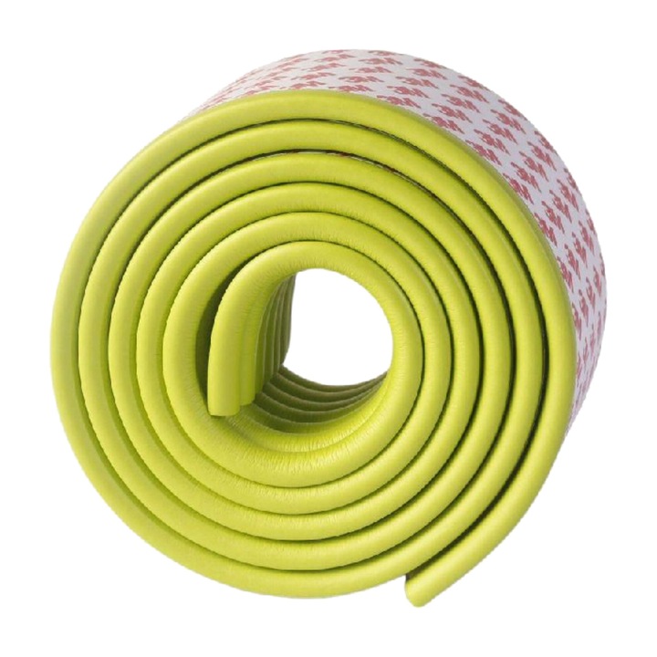 Protectie laterala pentru mobila/pat din spuma EVA, cu o latura adeziva, design eficient, Verde