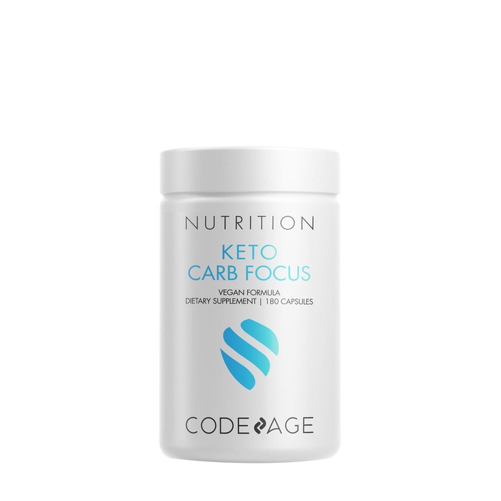 Formula pentru Inhibarea Asimilarii de Carbohidrati, CodeAge Keto Carb Focus, 180 Capsule