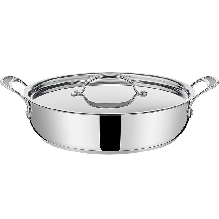 Tigaie Tefal Jamie Oliver Cook's Classic, 30 cm, inductie, antiaderenta, ThermoSignal, Inox