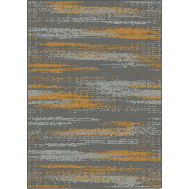 Covor Luna, Design Abstract, Grey-Mustard, 120cm x 170cm, 504501