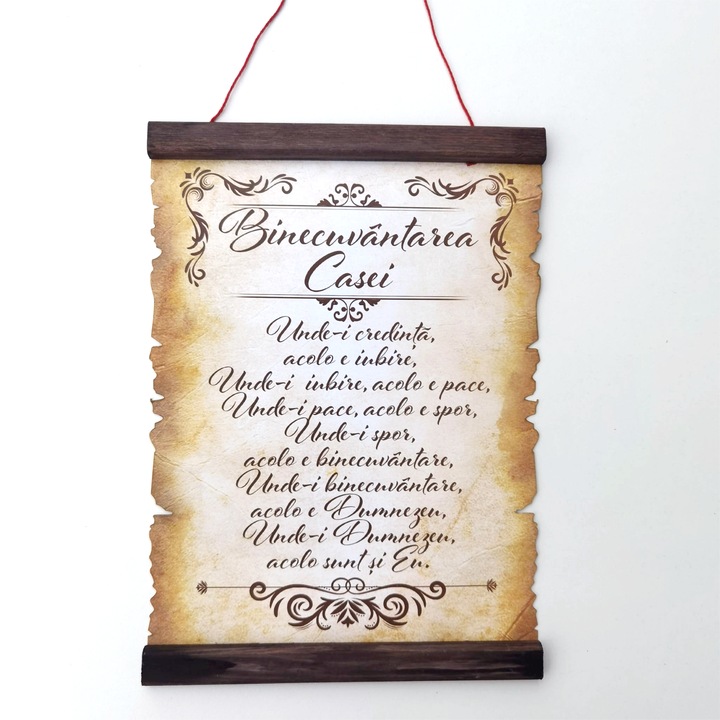 Pergament Binecuvantarea Casei, Inedit Print, PR2, 19,5x28 cm