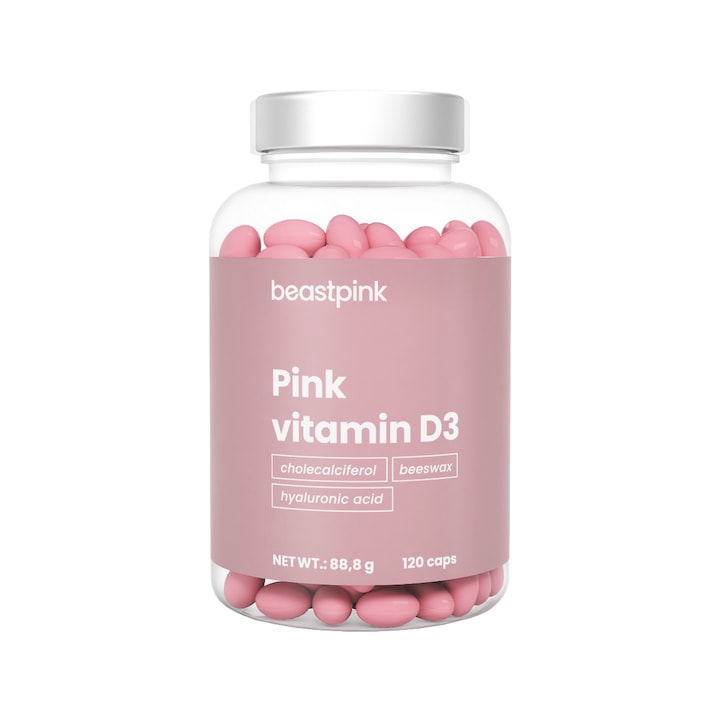 Pink Vitamina D3, BeastPink, 120 caps