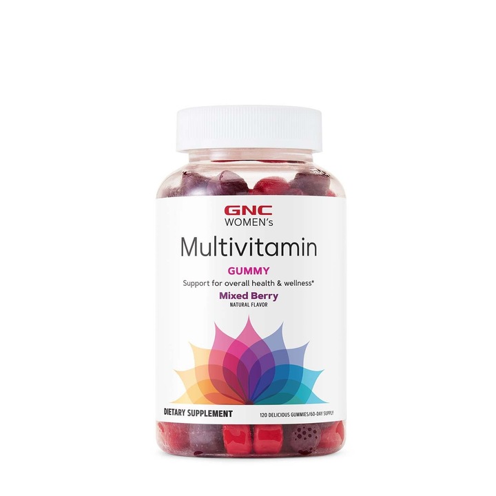 Multivitamine pentru Femei cu Aroma de Fructe de Padure, GNC Women’s Multivitamin Gummy, 120 jeleuri