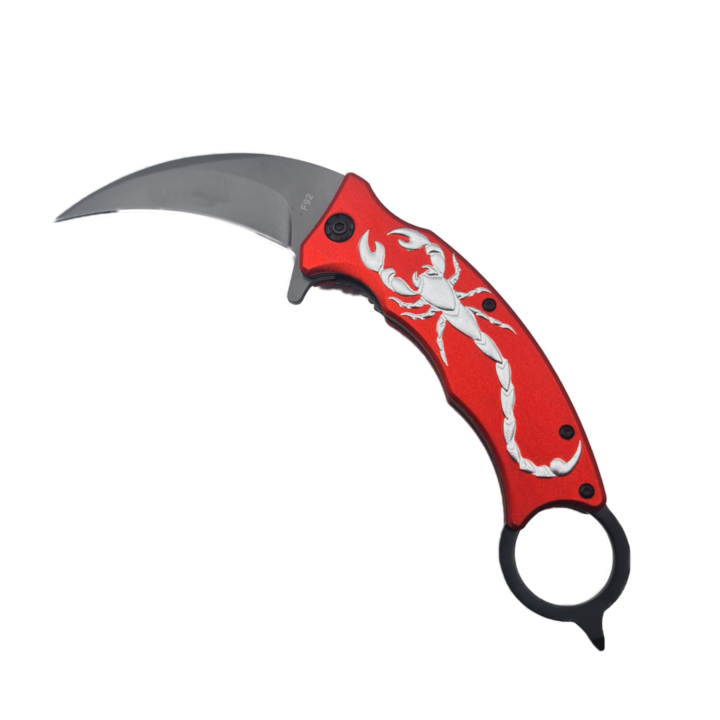 Briceag, Deschidere Manuala, Prindere Curea, Scorpion, Negru, 22 cm, Dalimag