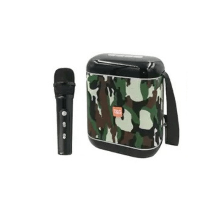 Set boxa portabila cu microfon T&G, Bluetooth, 400mAh, USB, Multicolor