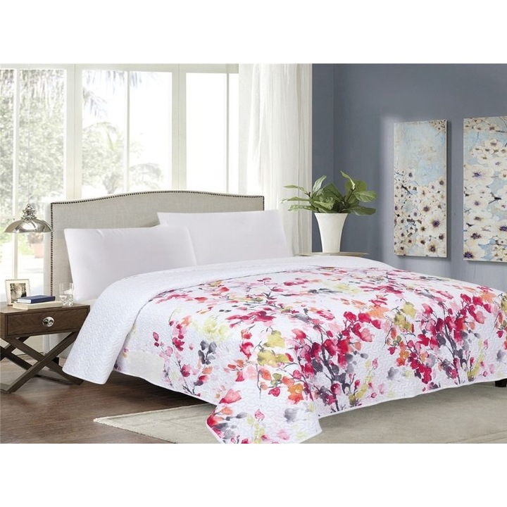 Декоративен килим TAVIRA, 170x210, флорален акварел, многоцветен