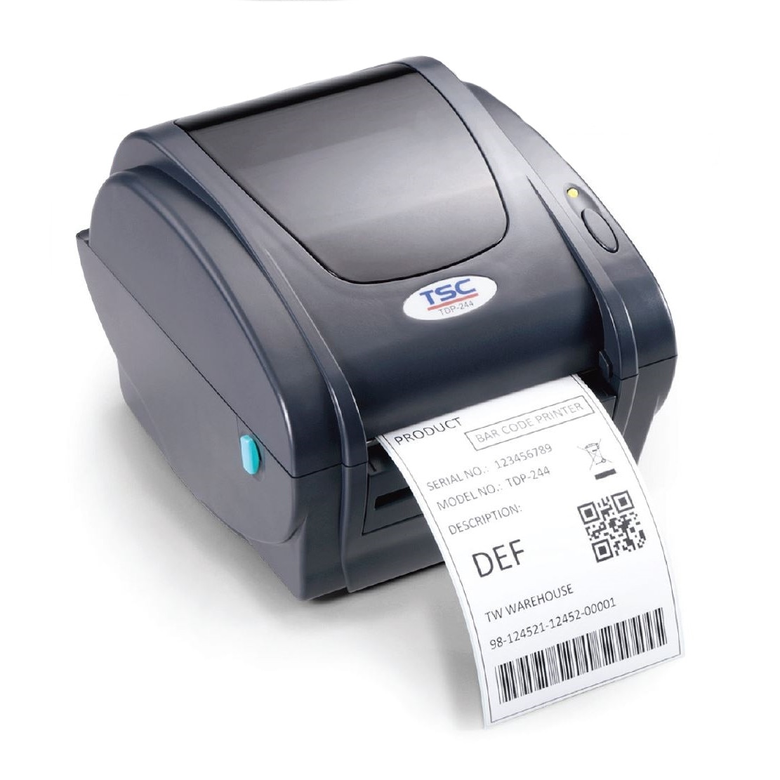 Imprimanta de etichete TSC TDP-244, 203DPI, albastra
