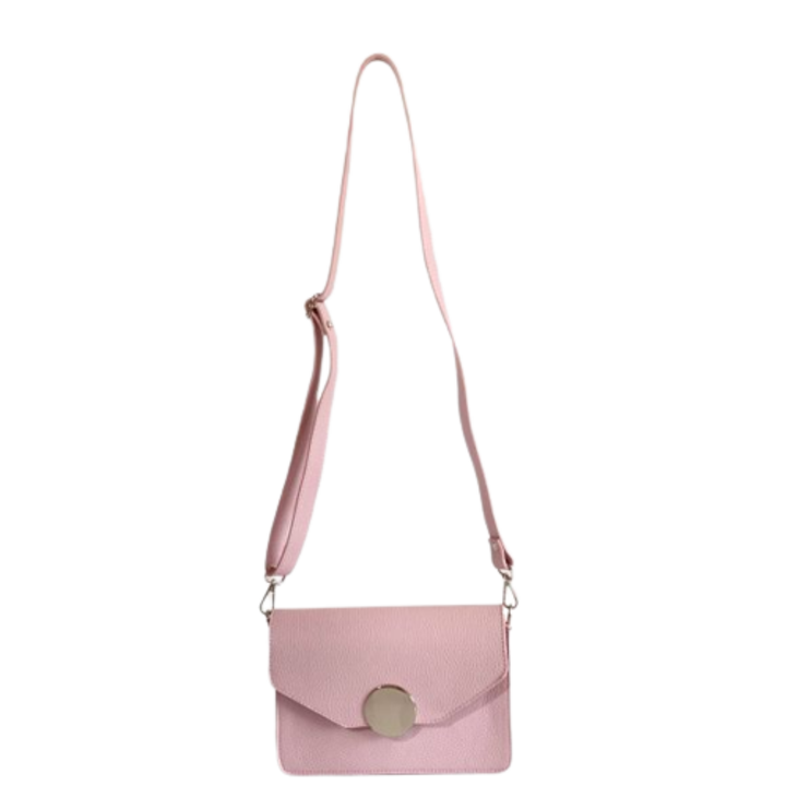 Geanta dama piele, ANNA FELLINI, Carmen, roz, 22x10x15 cm