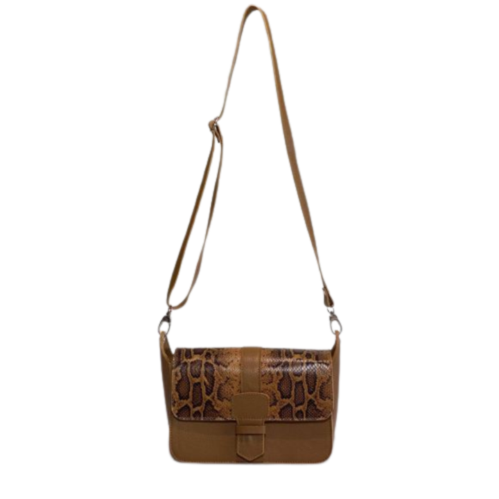 Geanta dama piele, ANNA FELLINI, Adora, coniac, 27x14x18 cm