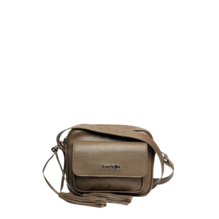 Geanta dama piele, ANNA FELLINI, Lucy, grej, 22x10x17 cm