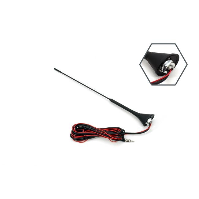 Antena radio auto universala 40cm cu amplificator eMAG.ro