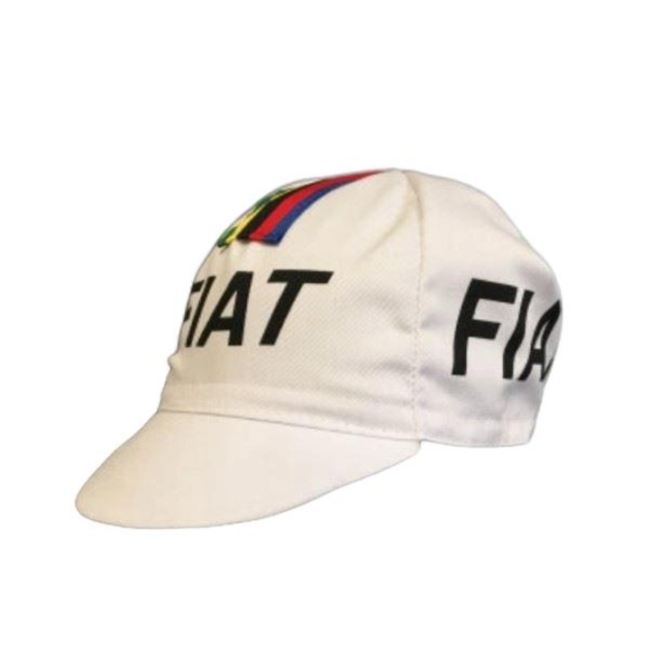 Fiat kerékpáros sapka, Apis, poliészter/pamut, egy méret, fehér