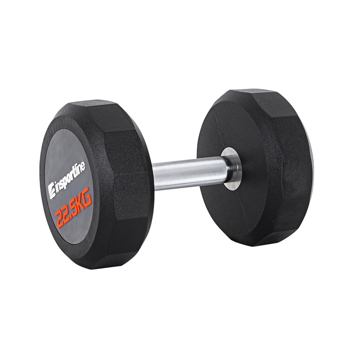 Gantera pentru mana, inSPORTline, Otel/Metal, 22.5 kg, Negru/Argintiu