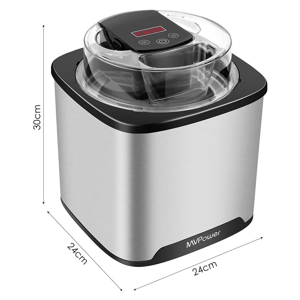 Машина за сладолед ОМ Маркет MVPower, 2л, Неръждаема стомана eMAG.bg