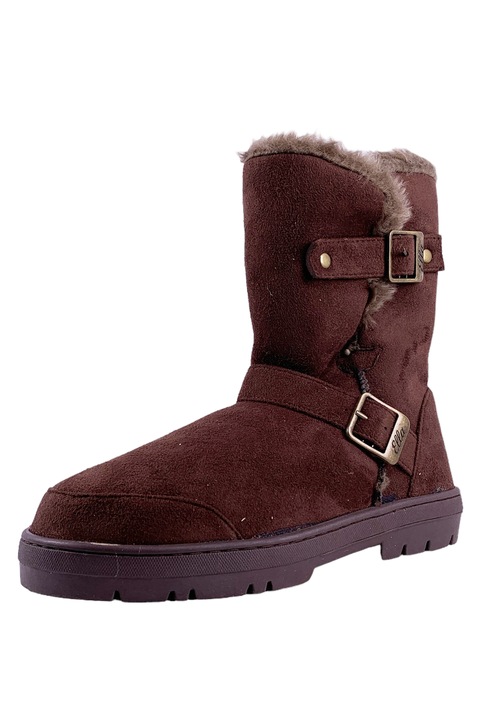 Ghete dama Ella 16250830 15-634, Cu catarame, Captuseala calda, Maro, 36 EU