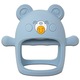 Залъгалка за зъби плюшено мече, Malvys, хранителен силикон, без BPA, 0-12 месеца, синя