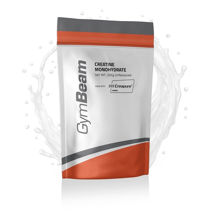Creatina monohidrata micronizata Creapure 100%®, GymBeam, 250 g, fara aroma
