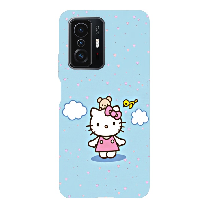 Husa compatibila cu Xiaomi Mi 10T / Mi 10T Pro, Viceversa, model Cloudy Hello Kitty, Silicon, TPU