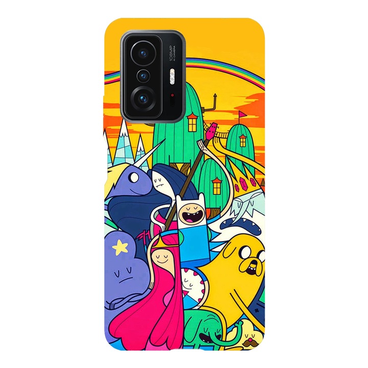 Husa compatibila cu Xiaomi Redmi Note 11 / Redmi Note 11S, Viceversa, model Adventure time characters splash art, Silicon, TPU