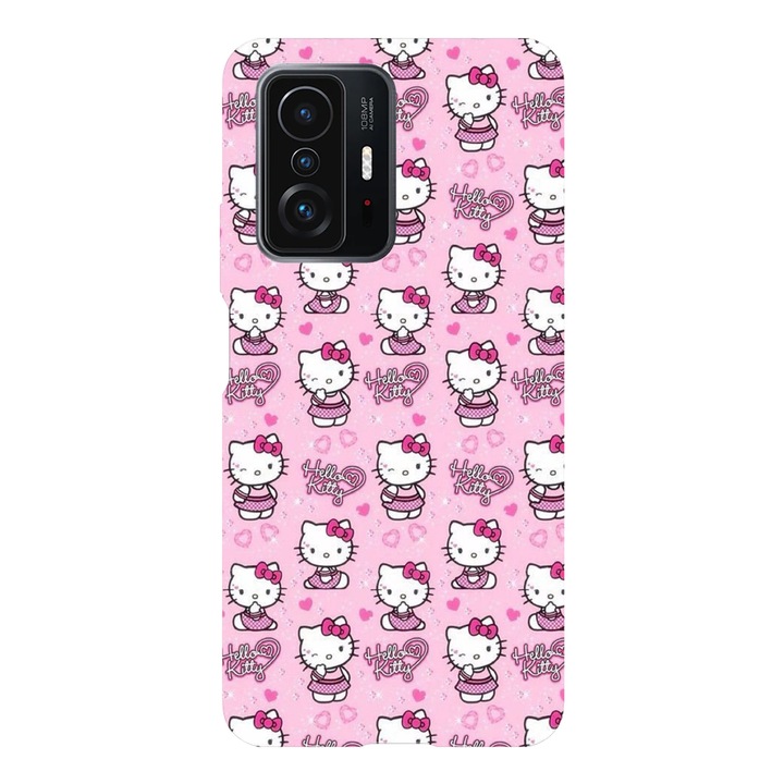 Husa compatibila cu Xiaomi Redmi Note 12 Pro, Viceversa, model Kitty pattern Hello Kitty, Silicon, TPU
