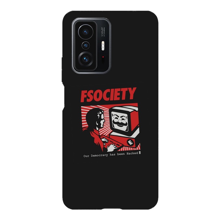 Husa compatibila cu Xiaomi Redmi Note 11 / Redmi Note 11S, Viceversa, model F Society Mr Robot, Silicon, TPU