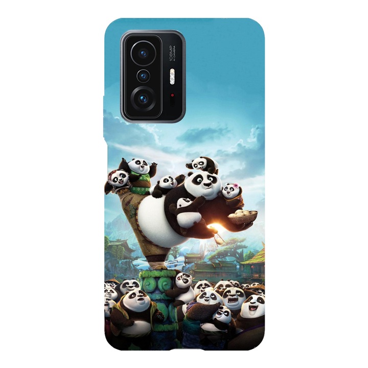 Husa compatibila cu Xiaomi Redmi Note 11 / Redmi Note 11S, Viceversa, model Kung fu baby pandas, Silicon, TPU