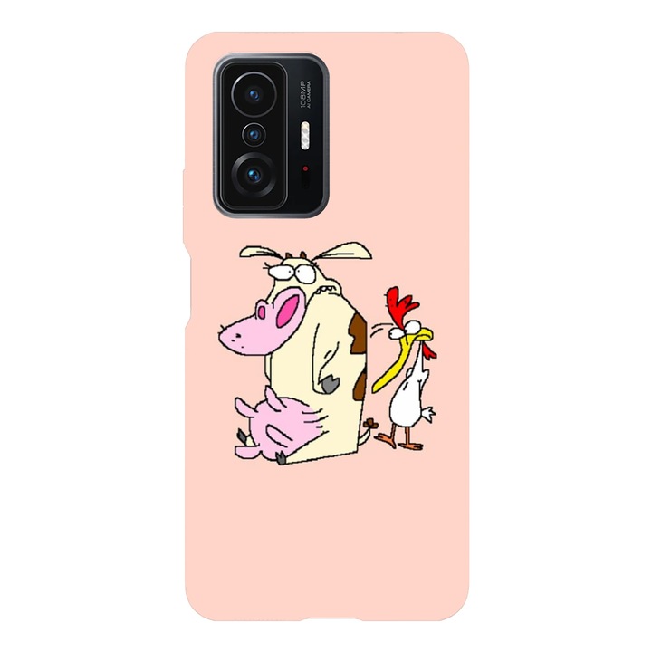 Калъф, съвместим с Xiaomi 11T / Xiaomi 11T Pro, Viceversa, модел Painted Cow and Chicken, силикон, TPU
