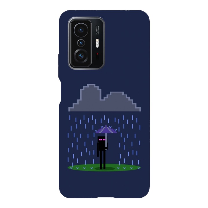 Husa compatibila cu Xiaomi Redmi Note 11 / Redmi Note 11S, Viceversa, model Minecraft Rain, Silicon, TPU