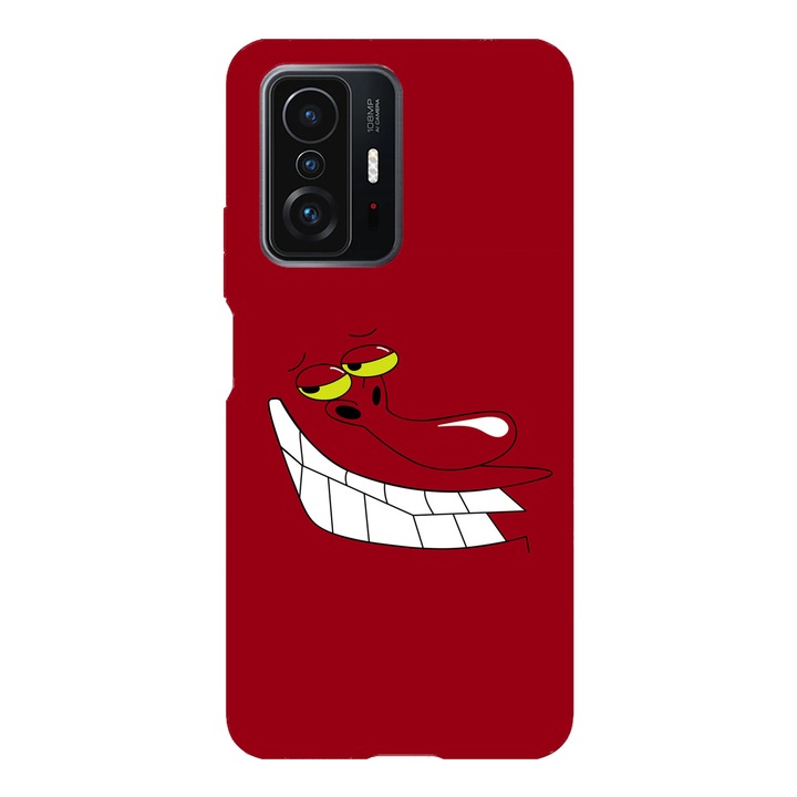 Калъф, съвместим с Xiaomi 11T / Xiaomi 11T Pro, Viceversa, Red guy face Cow and Chicken model, Silicone, TPU