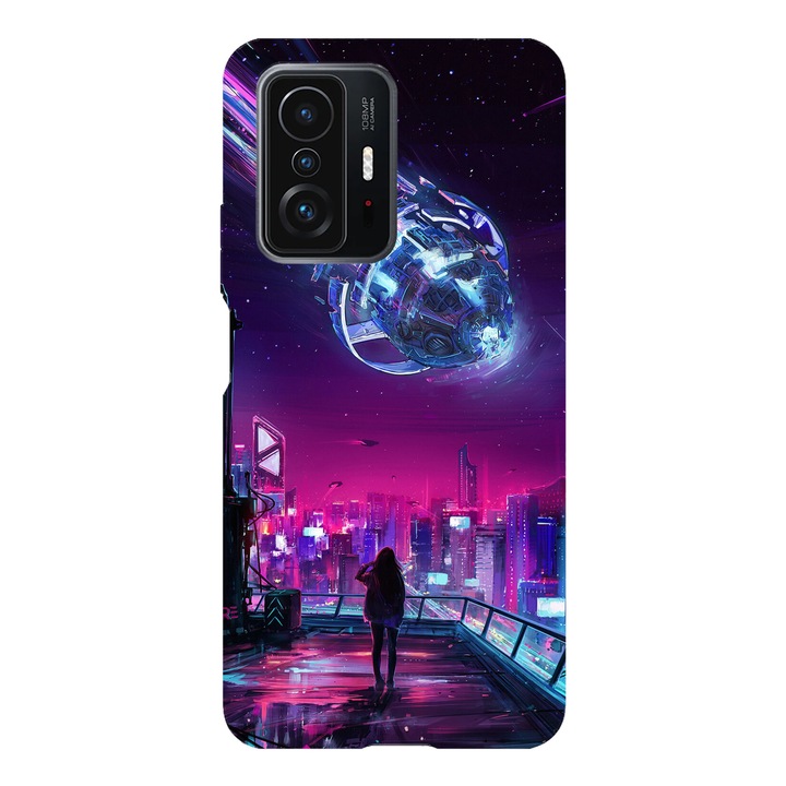 Husa compatibila cu Xiaomi Redmi Note 11 / Redmi Note 11S, Viceversa, model Spaceship Cyberpunk, Silicon, TPU