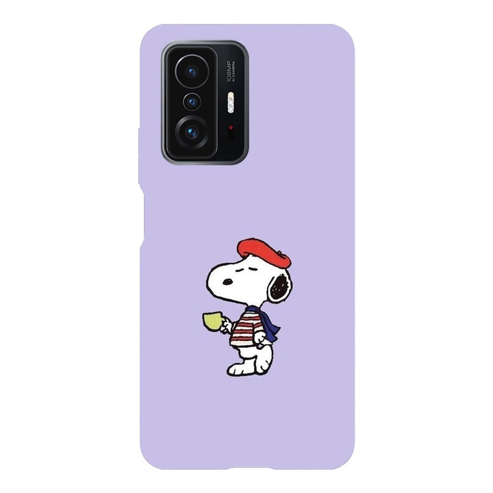 Husa compatibila cu Xiaomi Redmi Note 11 / Redmi Note 11S, Viceversa, model Snoopy the French, Silicon, TPU