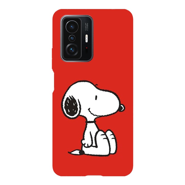Кейс съвместим с Xiaomi Mi 10T Lite, Viceversa, модел Snoopy харесва червения цвят, Силикон, TPU