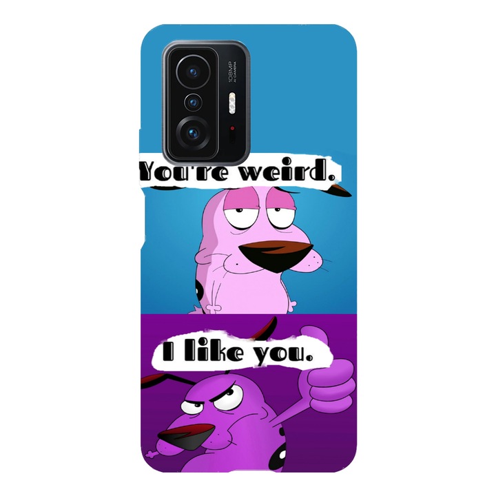 Husa compatibila cu Xiaomi Redmi Note 11 / Redmi Note 11S, Viceversa, model Weird Cuorage the cowardly dog, Silicon, TPU