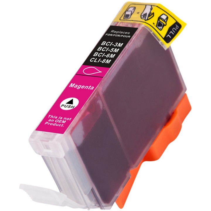 Cartus cerneala (inkjet) TIN compatibil cu CANON BCI-3(e) Magenta - 390 pagini / 13 ml