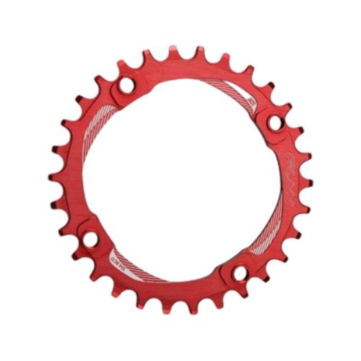 Foaie angrenaj, Funny, Aluminiu, 30T, 11 viteze, Rosu