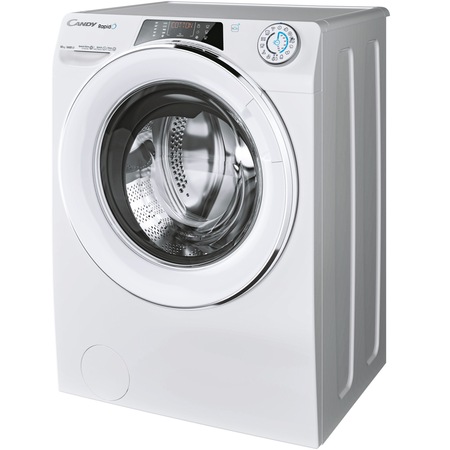 Masina de spalat rufe Candy Rapido RO16106DWMCT/1-S, 10 kg, 1600 rpm, Clasa A, Wi Fi, Motor Inverter, Quick & Clean, Steam, Alb