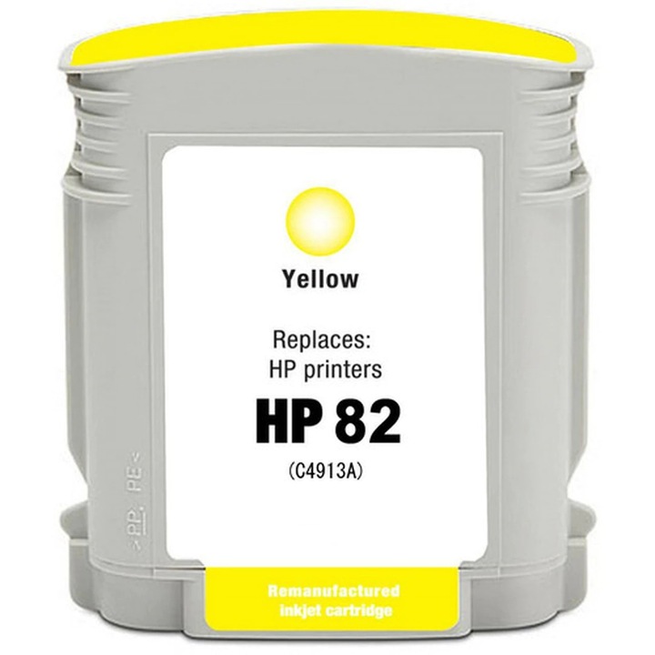 Cartus cerneala (inkjet) TIN compatibil cu HP C4913A / HP 82 Yellow - 1430 pagini (69 ml)