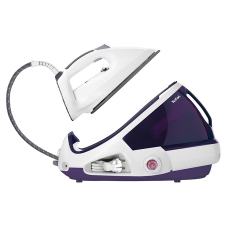 Statie de calcat Tefal Pro Express Turbo GV8340E0, 6.5 bari, 2200 W, 240 gr/min, 1.8L, Colector anticalcar, Alb/Violet