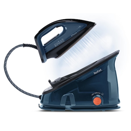 Statie de calcat Tefal Efectis Anticalc GV6840E0, 2200W, 6.5 bari, 300 gr/min, Colector anticalcar, Talpa Autoclean Airglide, 1.4L, Albastru/Negru