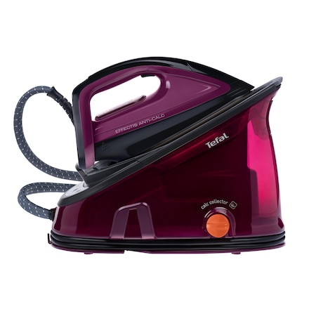 Statie de calcat Tefal Efectis Anticalc GV6820E0, 2200W, 2 min, 6 bari, 280 gr/min, Colector anticalcar, Talpa Autoclean Airglide, 1,4L, Negru/Violet
